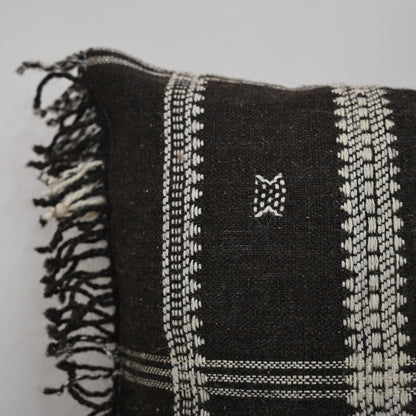 DENNIS BLACK AND WHITE STRIPE CUSHION