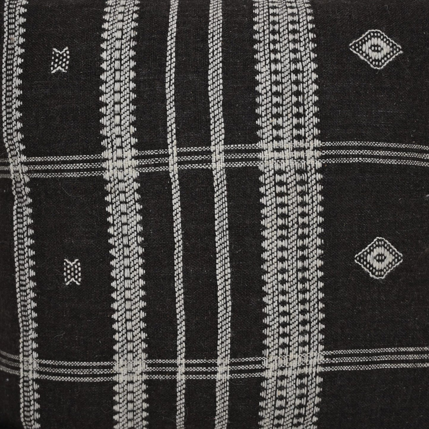 DENNIS BLACK AND WHITE STRIPE CUSHION