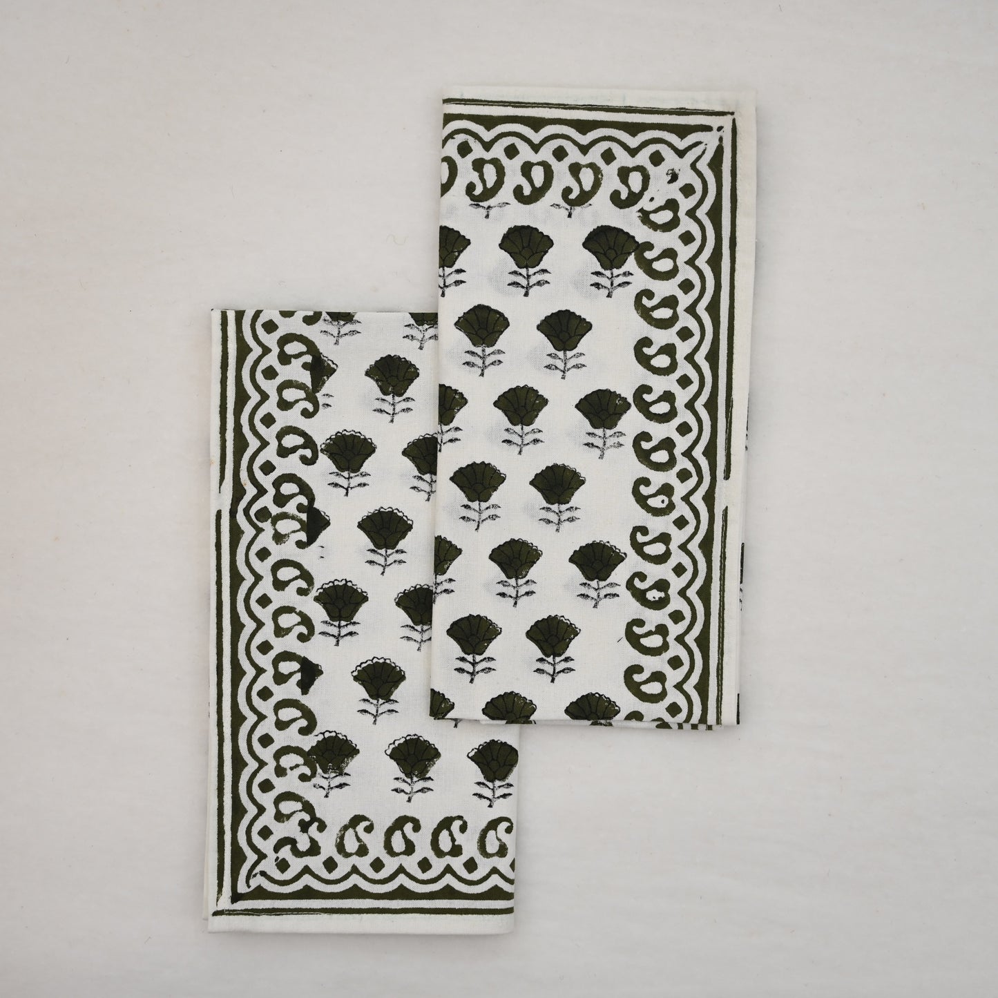 Vintage Sage Paisley Cloth Napkin