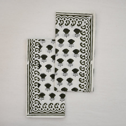 Vintage Sage Paisley Cloth Napkin