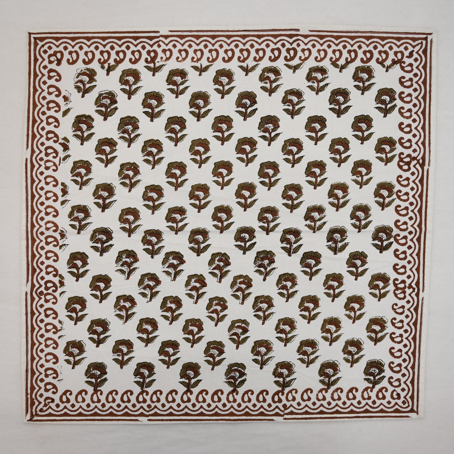 Chestnut Floral Paisley Dinner Napkin