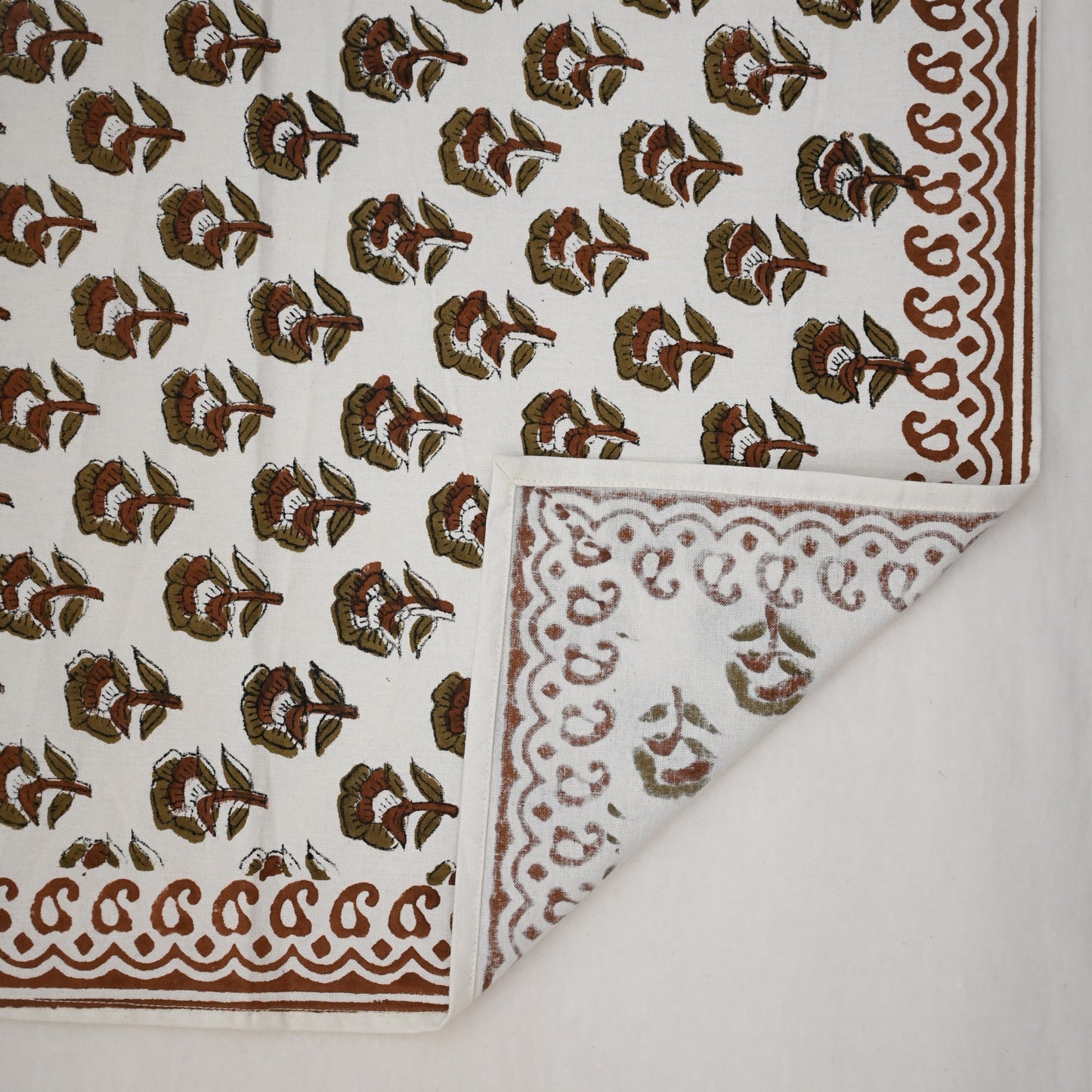 Chestnut Floral Paisley Dinner Napkin
