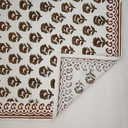 Chestnut Floral Paisley Dinner Napkin