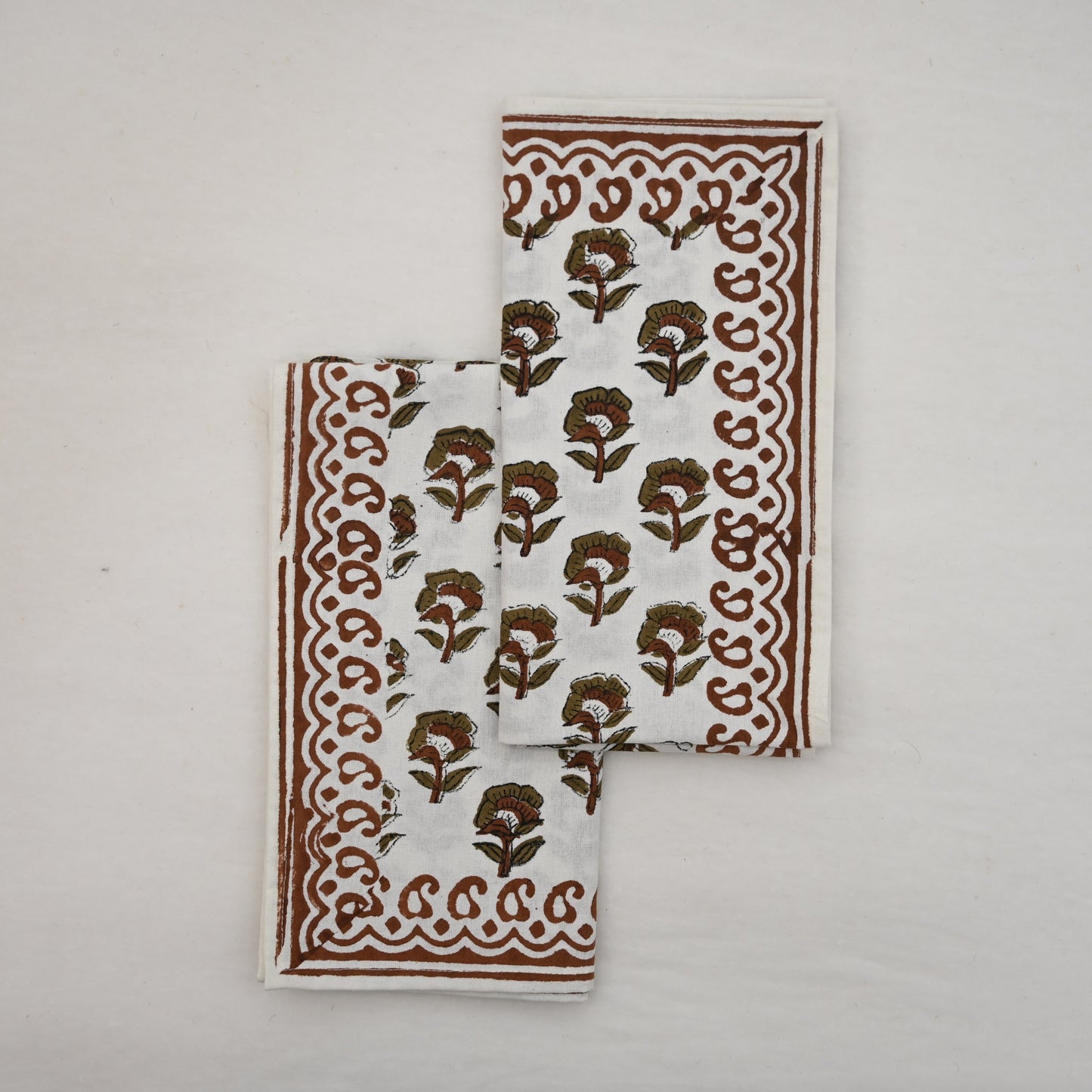 Chestnut Floral Paisley Dinner Napkin