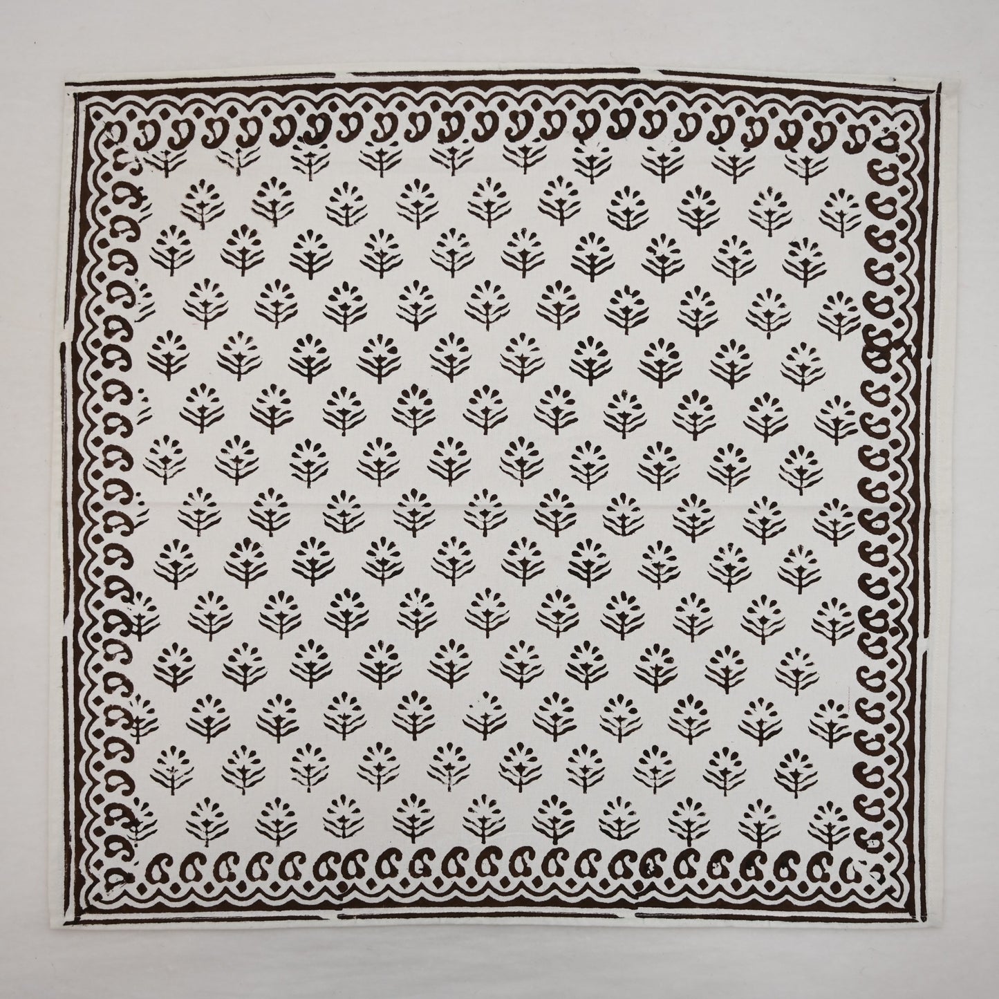 Blackish Brown Motif Dinner Napkin