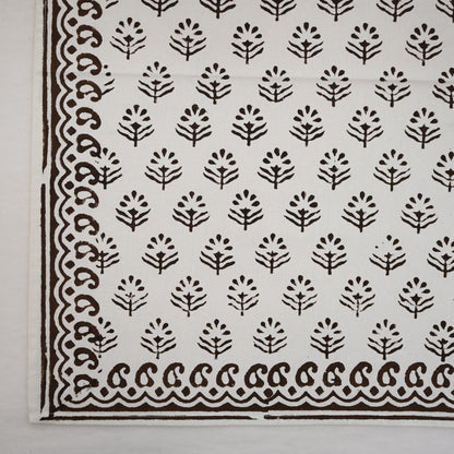 Blackish Brown Motif Dinner Napkin