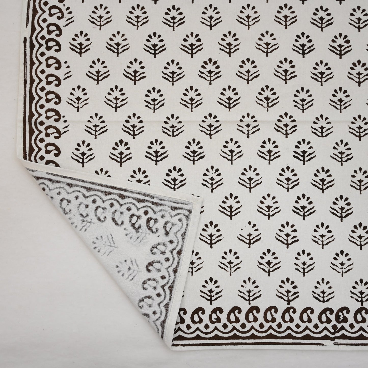 Blackish Brown Motif Dinner Napkin
