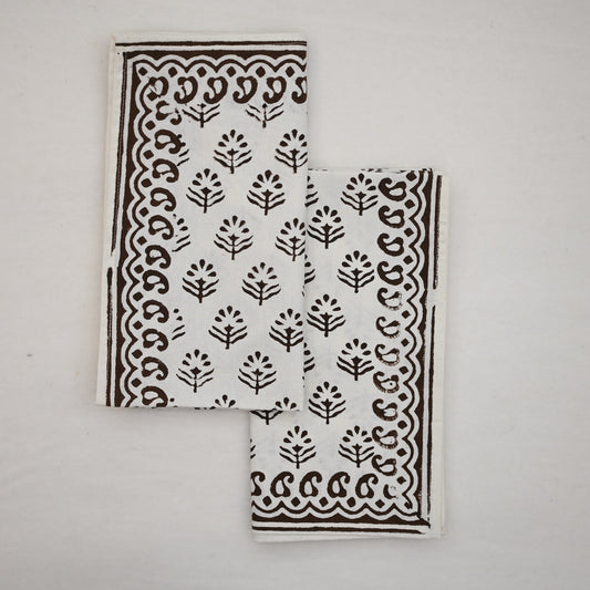 Blackish Brown Motif Dinner Napkin