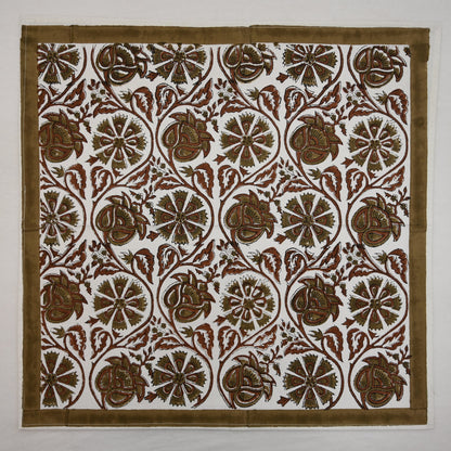 Moss Green Medallion Table Napkin