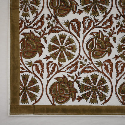 Moss Green Medallion Table Napkin