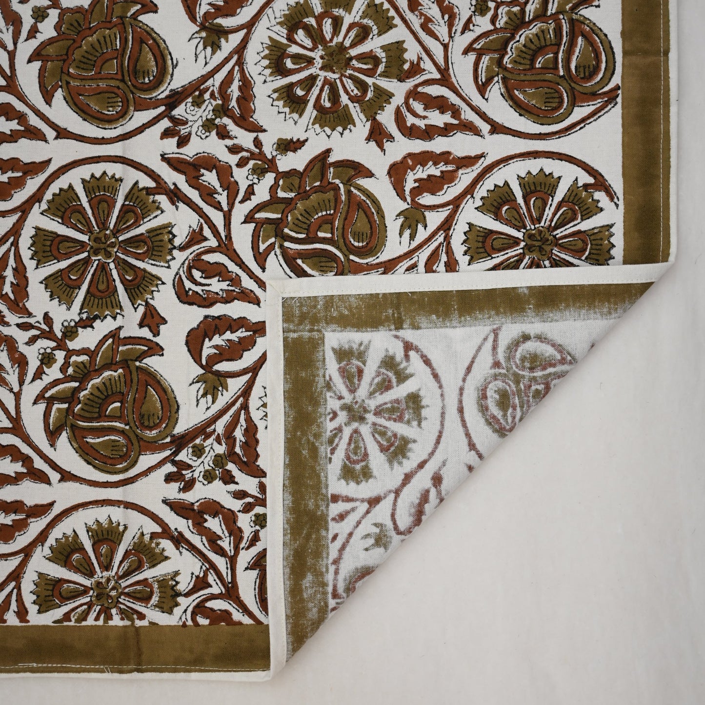 Moss Green Medallion Table Napkin