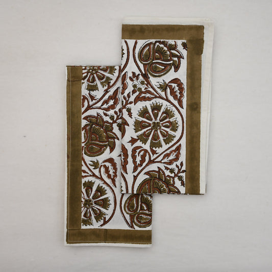 Moss Green Medallion Table Napkin