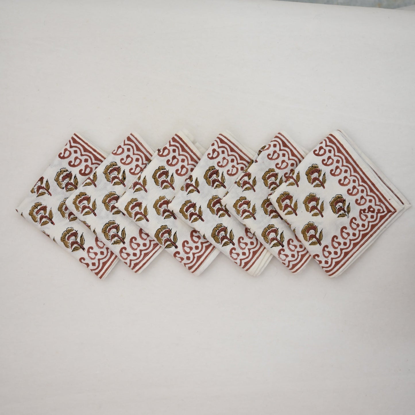 Spice Floral Motif Dinner Napkin