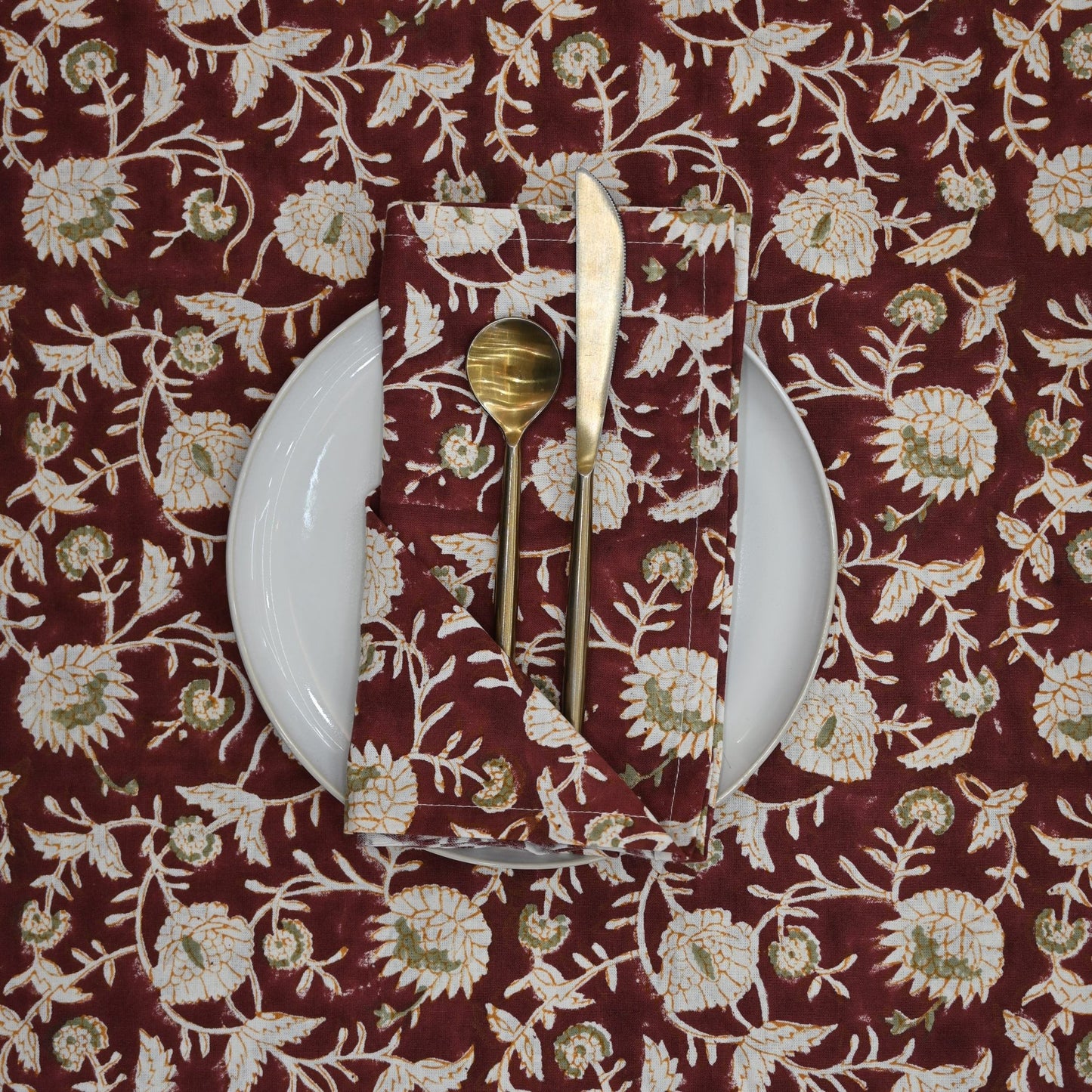 Merlot Floral Vine Table Napkin