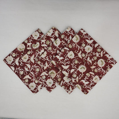 Merlot Floral Vine Table Napkin