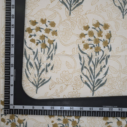 Ochre Wildflower Block Print Napkin