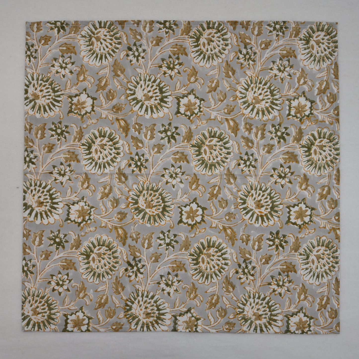 Slate Botanical Cotton Dinner Napkin