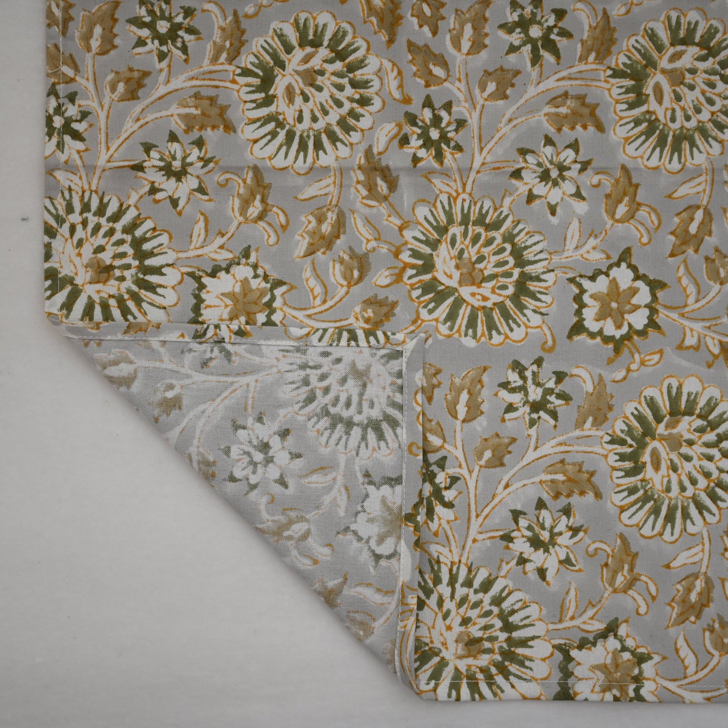 Slate Botanical Cotton Dinner Napkin