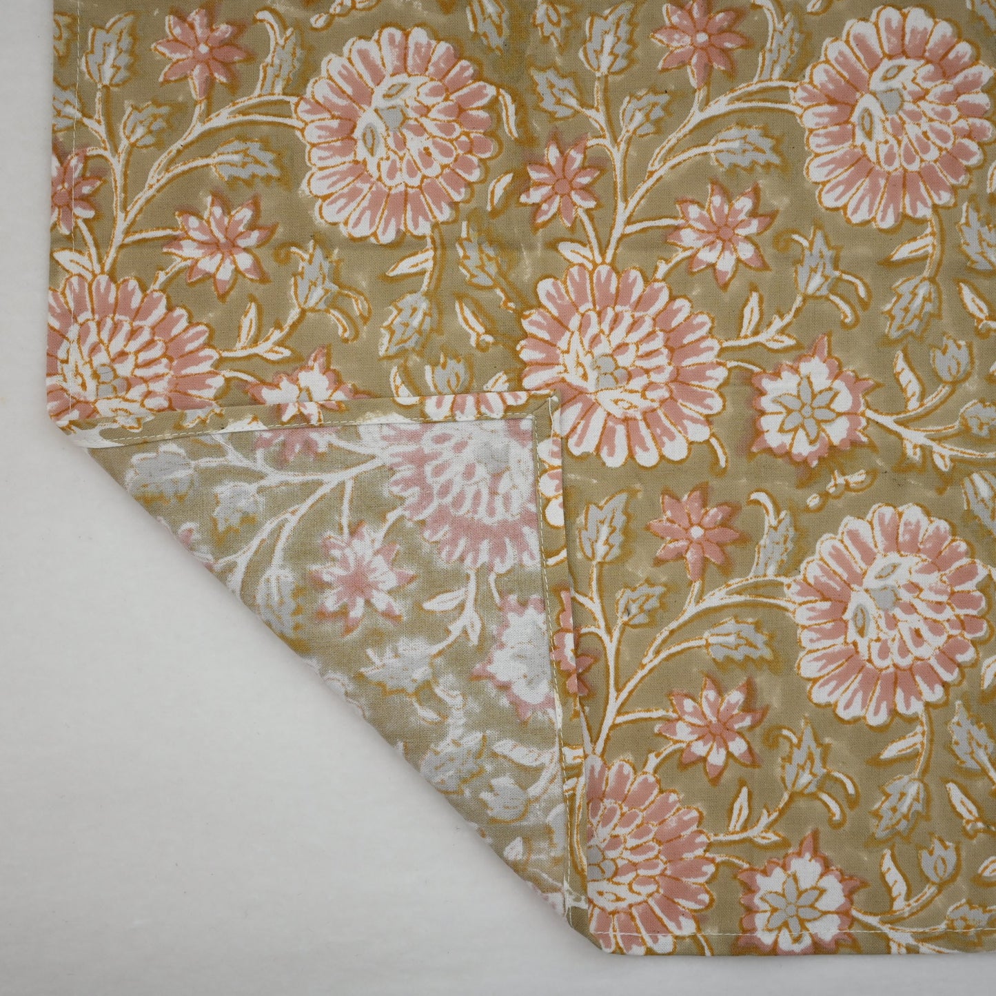Taupe Botanical Floral Dinner Napkin