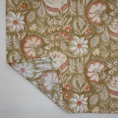Olive Dusty Rose Botanical Napkin