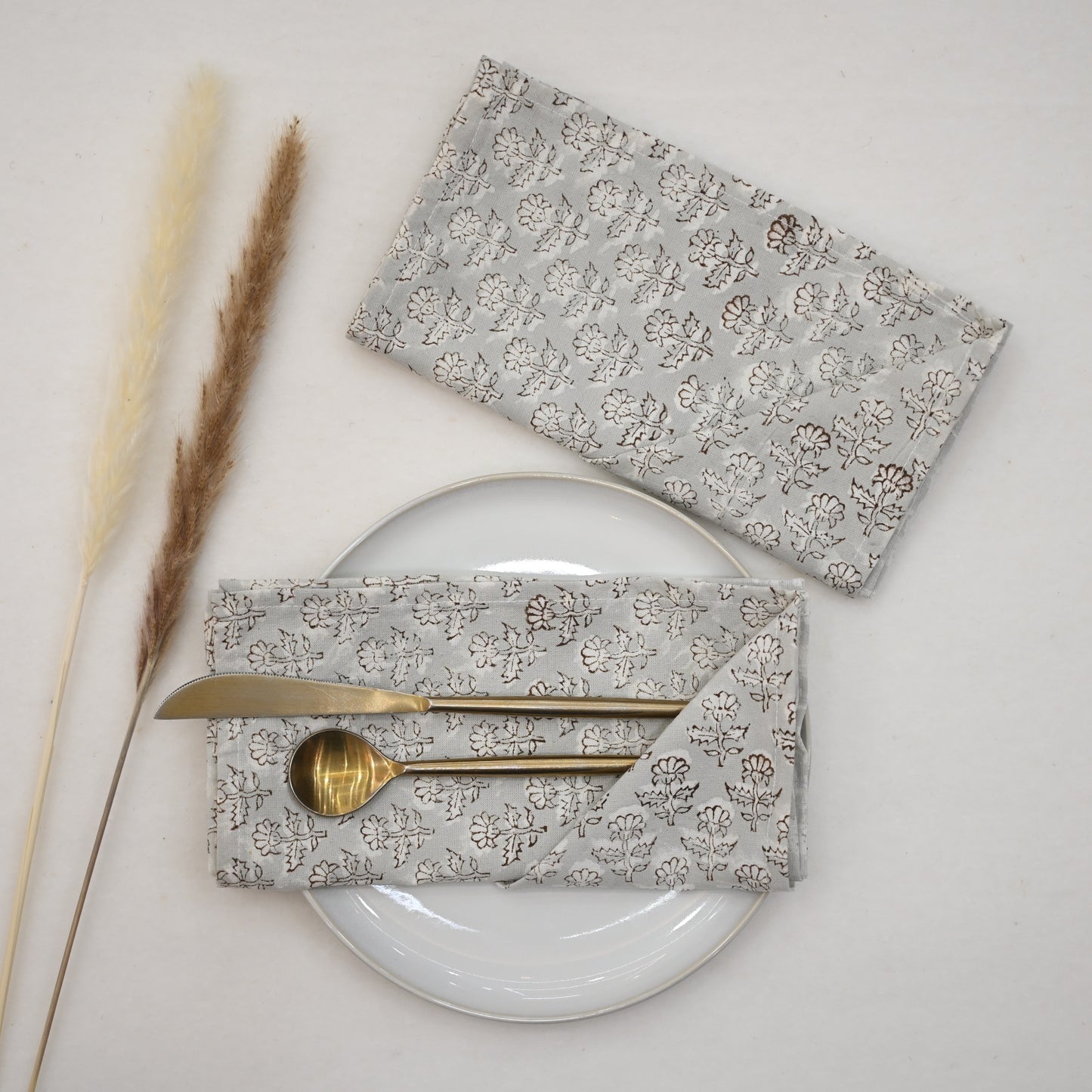Espresso Floral Cloth Napkin