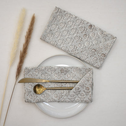 Espresso Floral Cloth Napkin