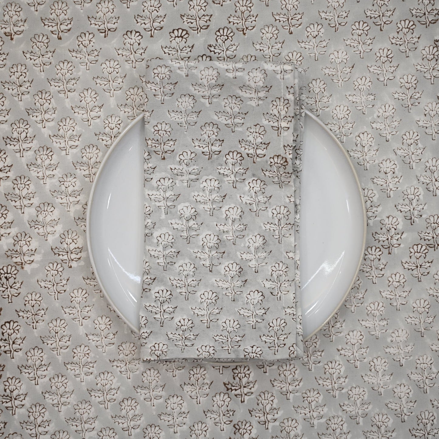 Espresso Floral Cloth Napkin