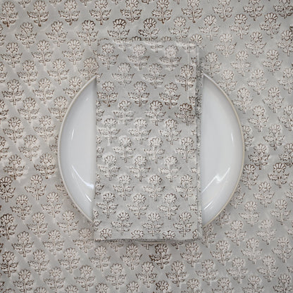 Espresso Floral Cloth Napkin
