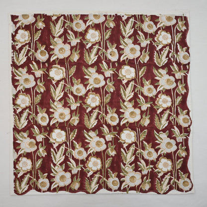 Vintage Maroon Floral Dinner Napkin