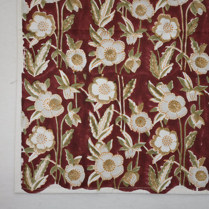 Vintage Maroon Floral Dinner Napkin