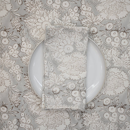 Light Grey Botanical Table Napkin