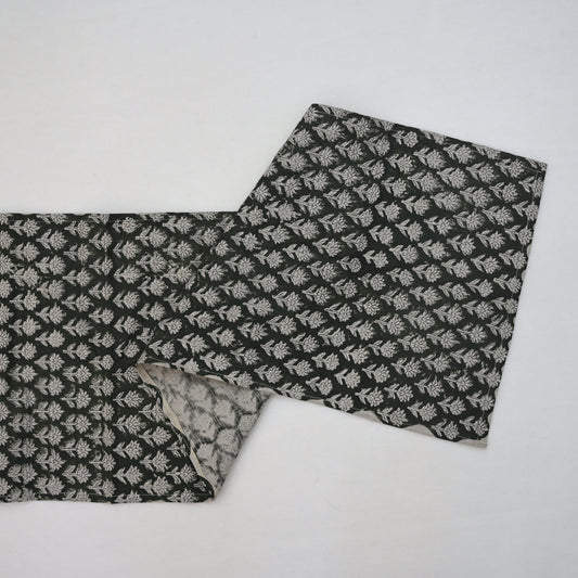 Arova Charcoal Cotton Table Runner
