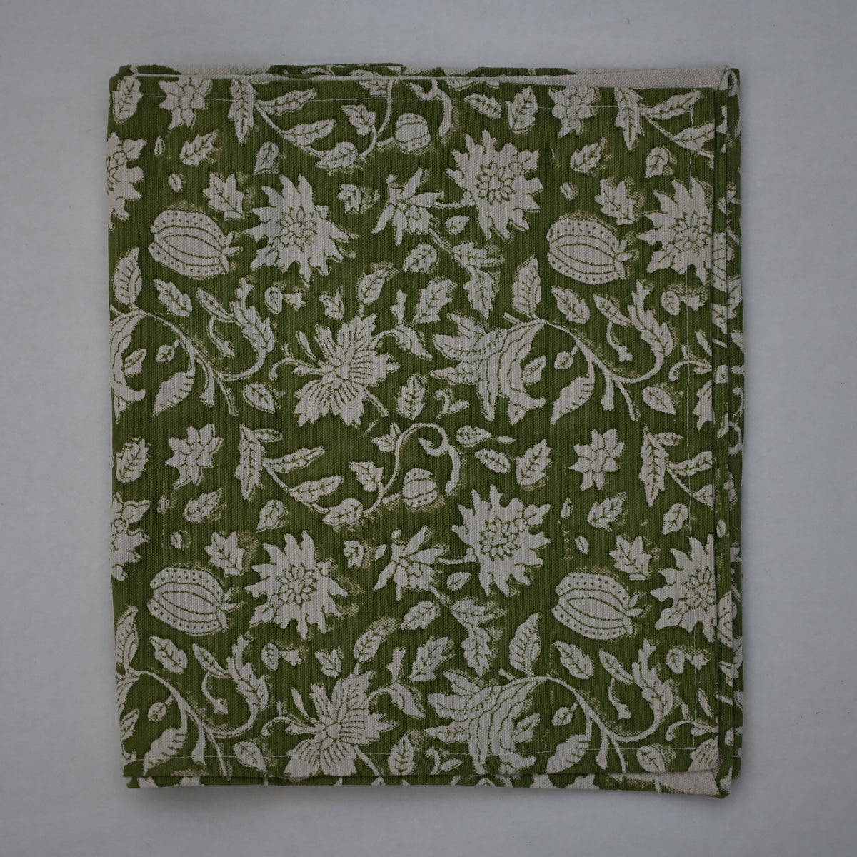 Leron Olive Cotton Table Runner