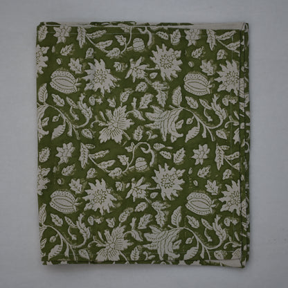 Leron Olive Cotton Table Runner