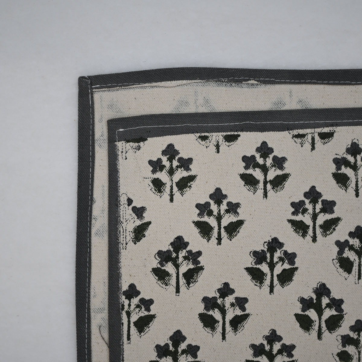 Nevle Black Cotton Table Runner