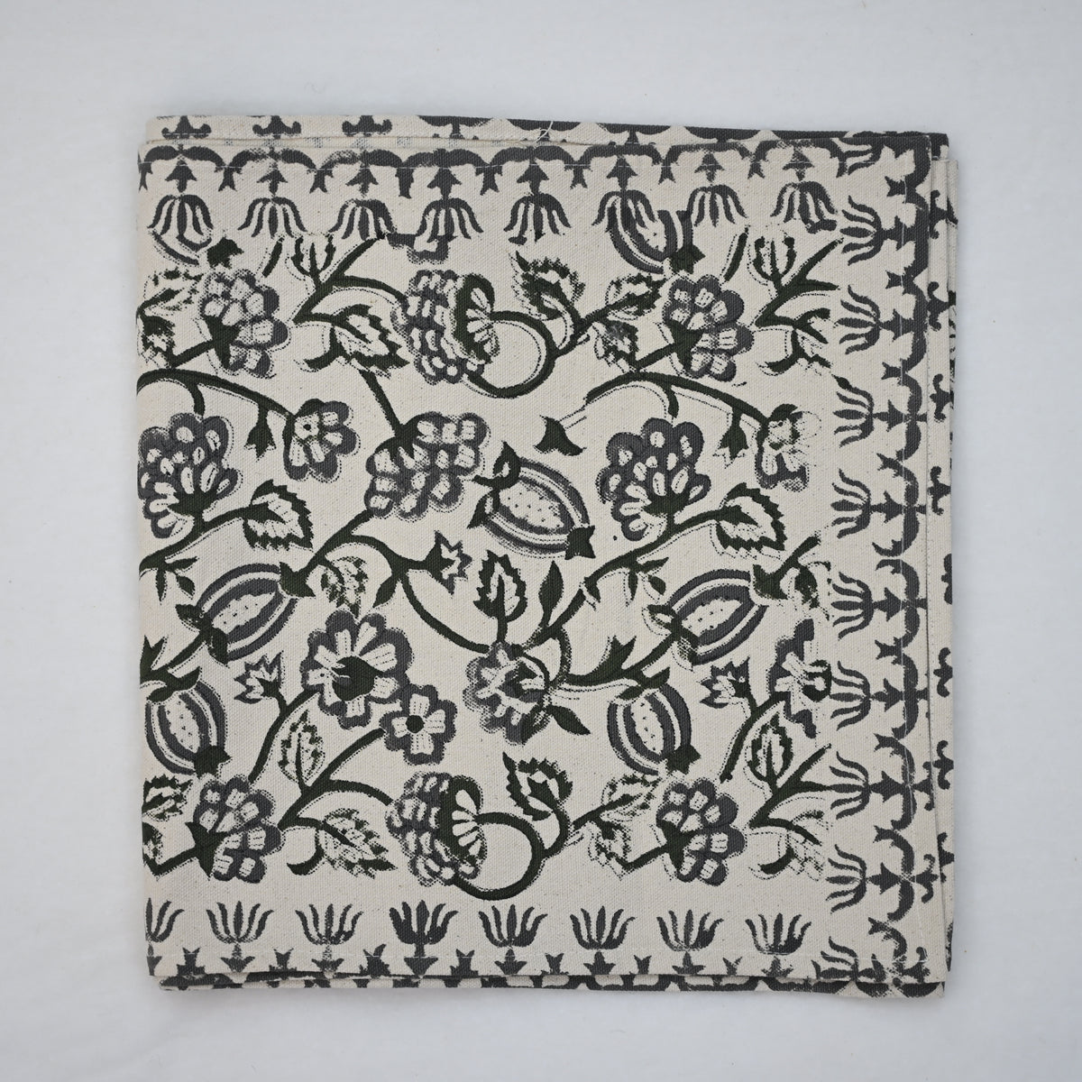 Aroiv Forest Green Cotton Table Runner