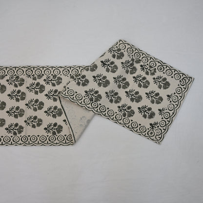 Nevas Slate Cotton Table Runner