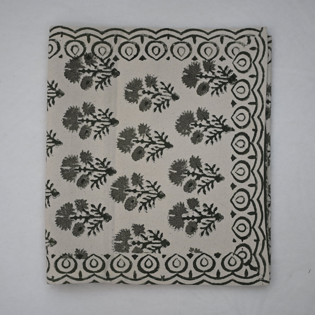 Nevas Slate Cotton Table Runner