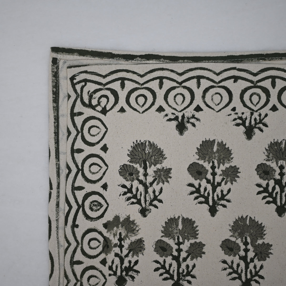 Nevas Slate Cotton Table Runner