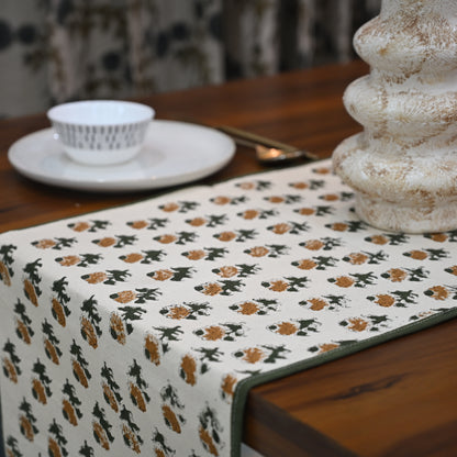 Nelaz Rust Cotton Table Runner