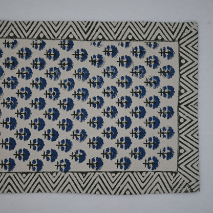 Arave Indigo Cotton Table Runner