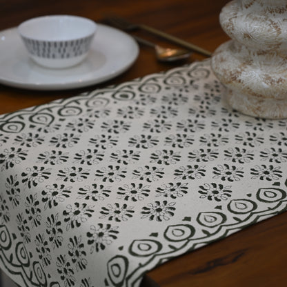Navol  Ivory Cotton Table Runner