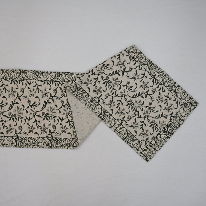 Aroil Olive Cotton Table Runner