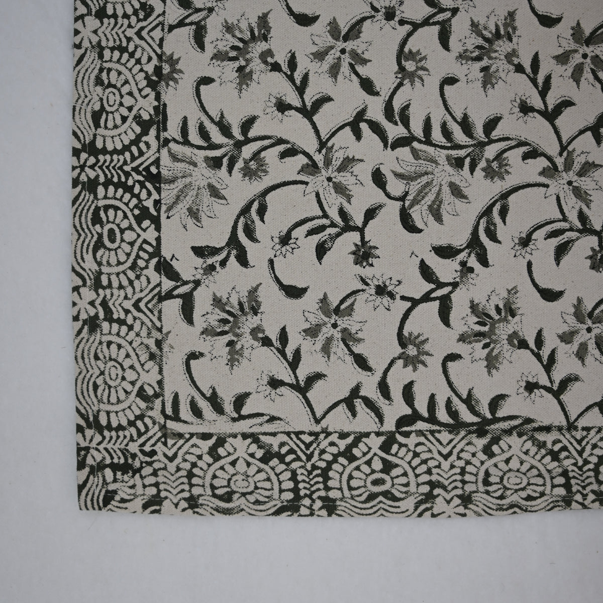 Aroil Olive Cotton Table Runner