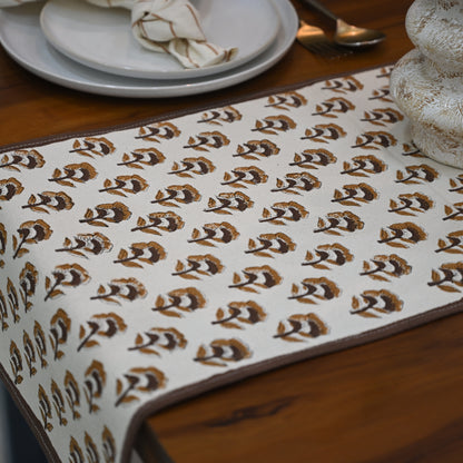 Orvat Chocolate Cotton Table Runner