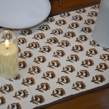Orvat Chocolate Cotton Table Runner