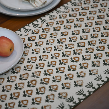 Nevin Beige Cotton Table Runner