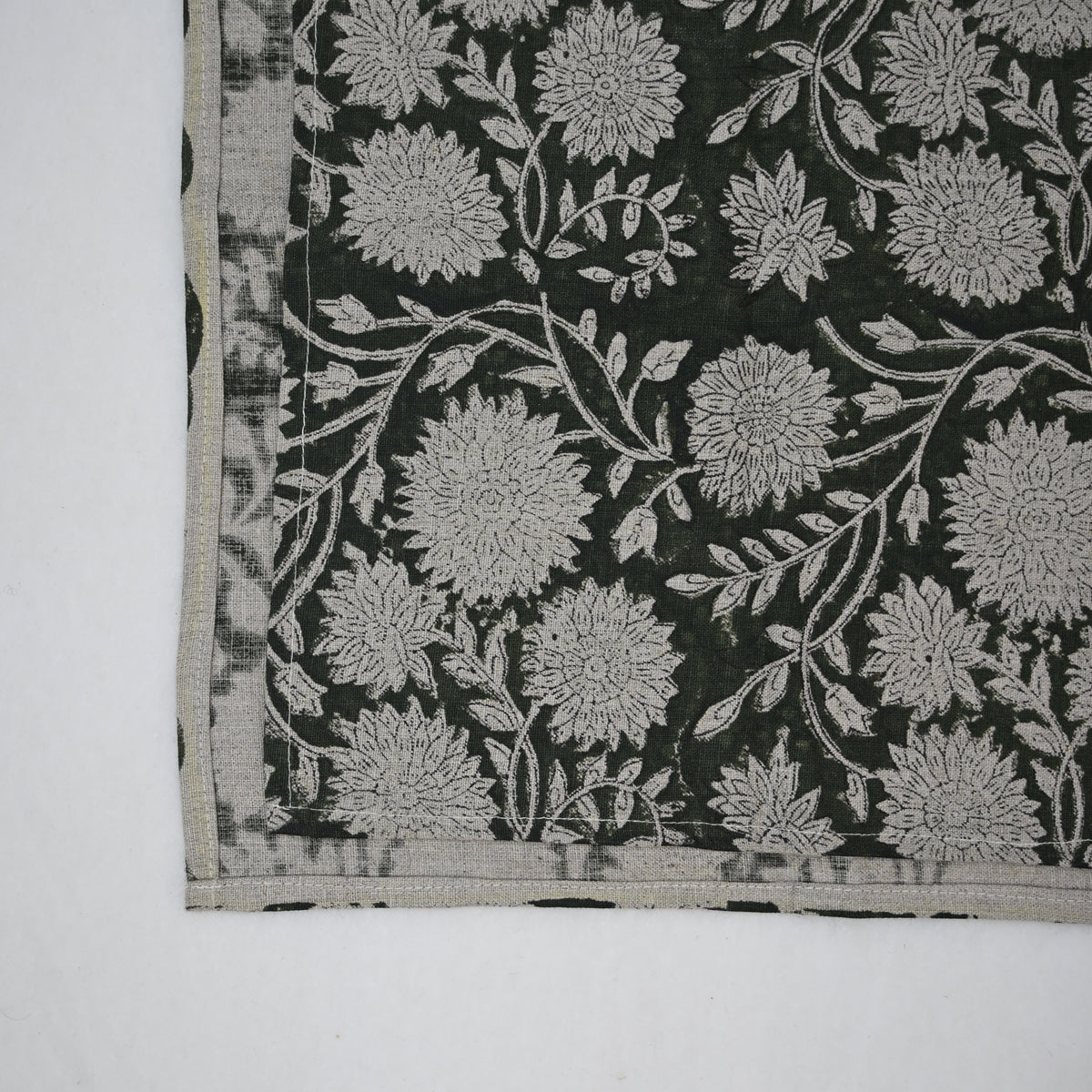 Aleva Silver Cotton Table Runner