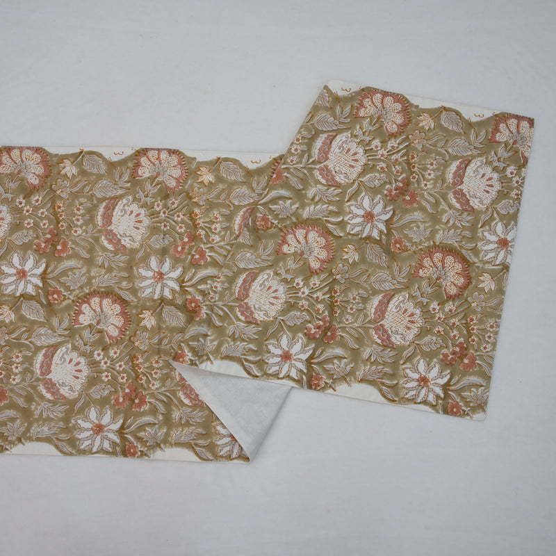 Nalev Peach Cotton Table Runner