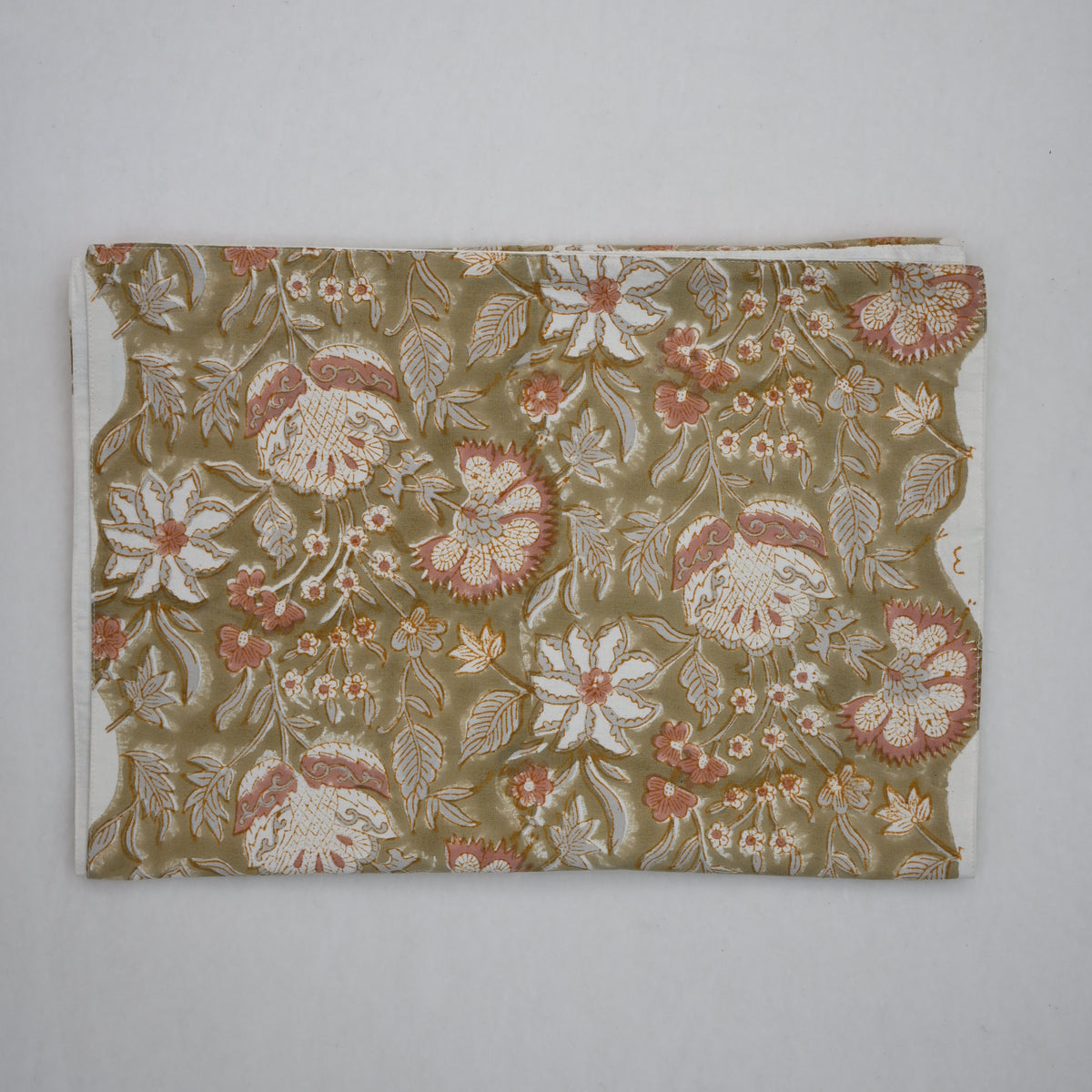 Nalev Peach Cotton Table Runner